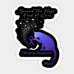 Alzheimer Awareness Spread The Hope Find A Cure Gift Sticker